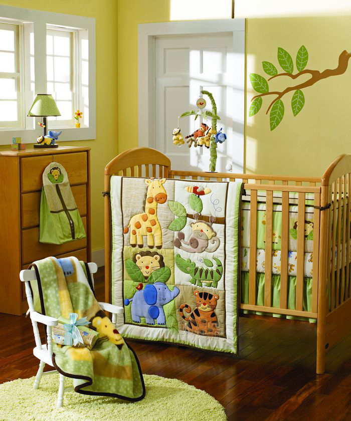 baby boy animal crib bedding